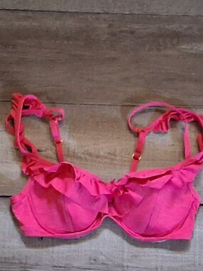 Betsey Johnson Layercake Bikini Top Medium Pink New